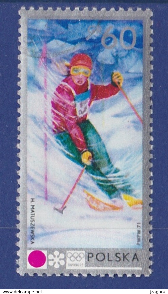 WINTER OLYMPICS Olympische Winterspiele Jeux Olympiques D'hiver SAPPORO POLEN POLAND POLOGNE 1971 MI 2144 SKIING SLALOM - Winter 1972: Sapporo