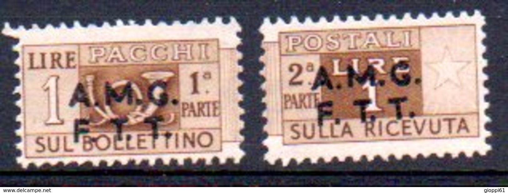 1947/8 Trieste - Pacchi Postali Soprastampati Su Due Righe 1 L - Postal And Consigned Parcels