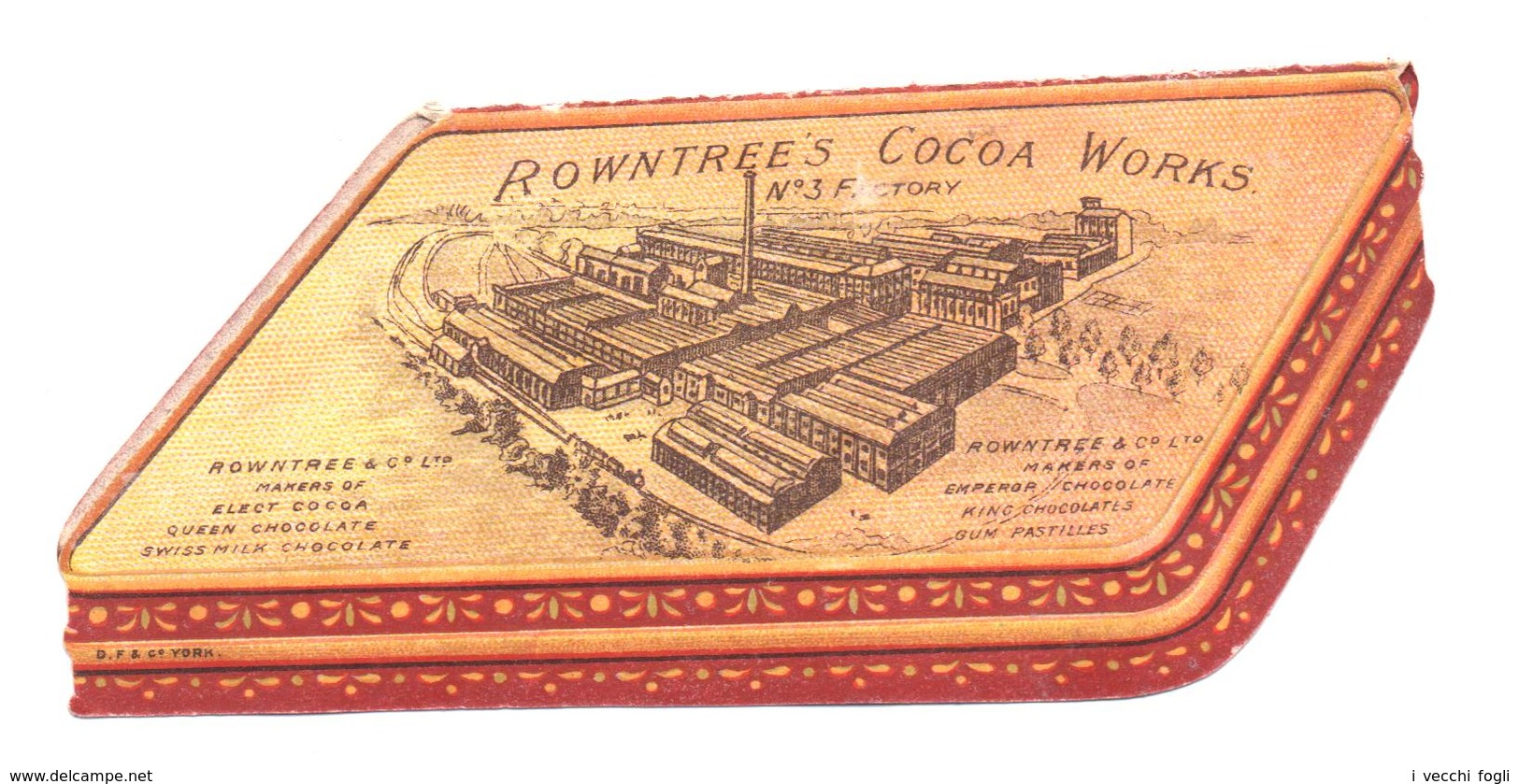 Trade Card Rowntree's Gift Box. The Chocolates Appear On The Lid. Alzando Il Coperchio Compaiono I Cioccolatini. - Autres & Non Classés