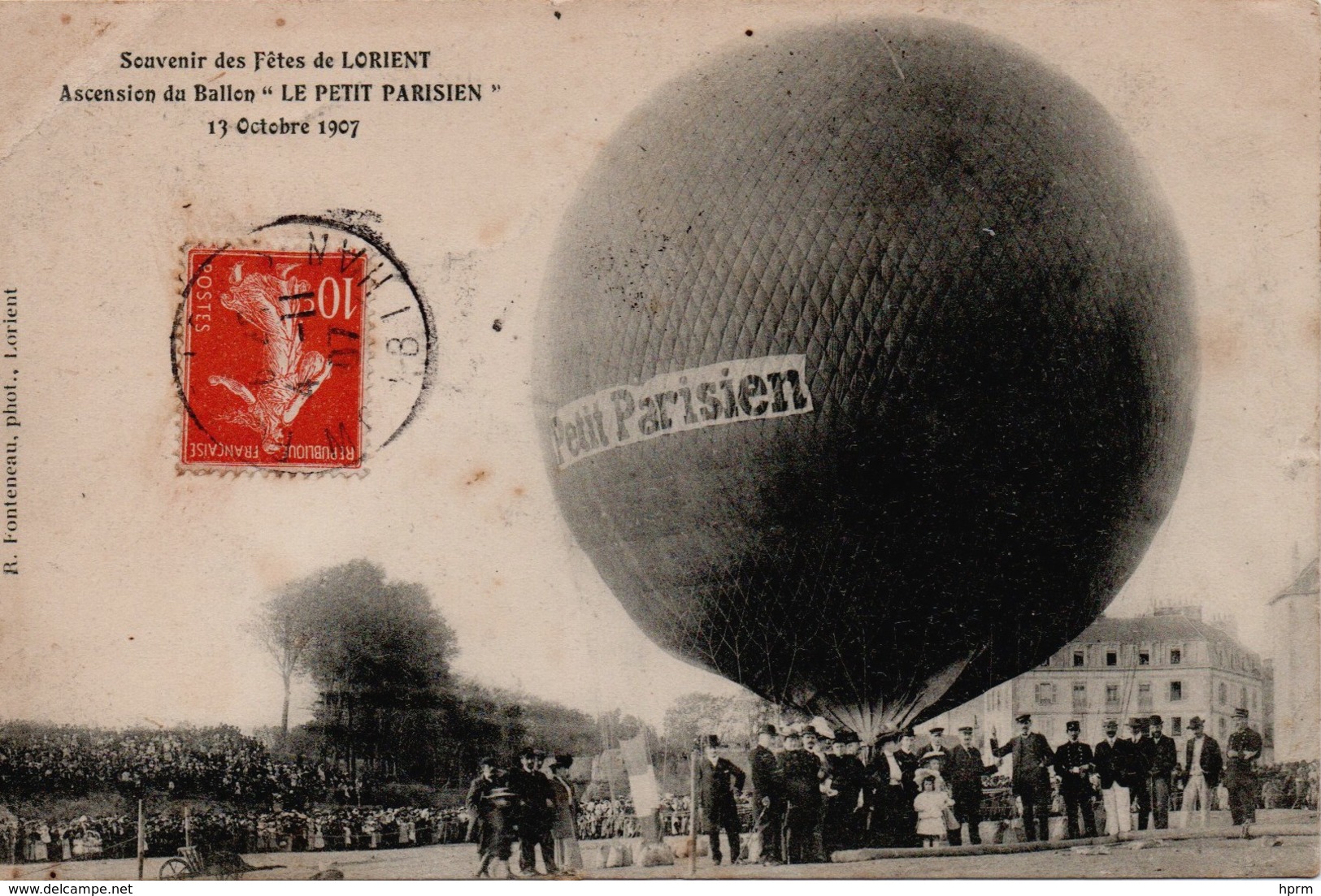 1907 LORIENT Ascension Du Ballon "Le Petit Parisien" - Montgolfières