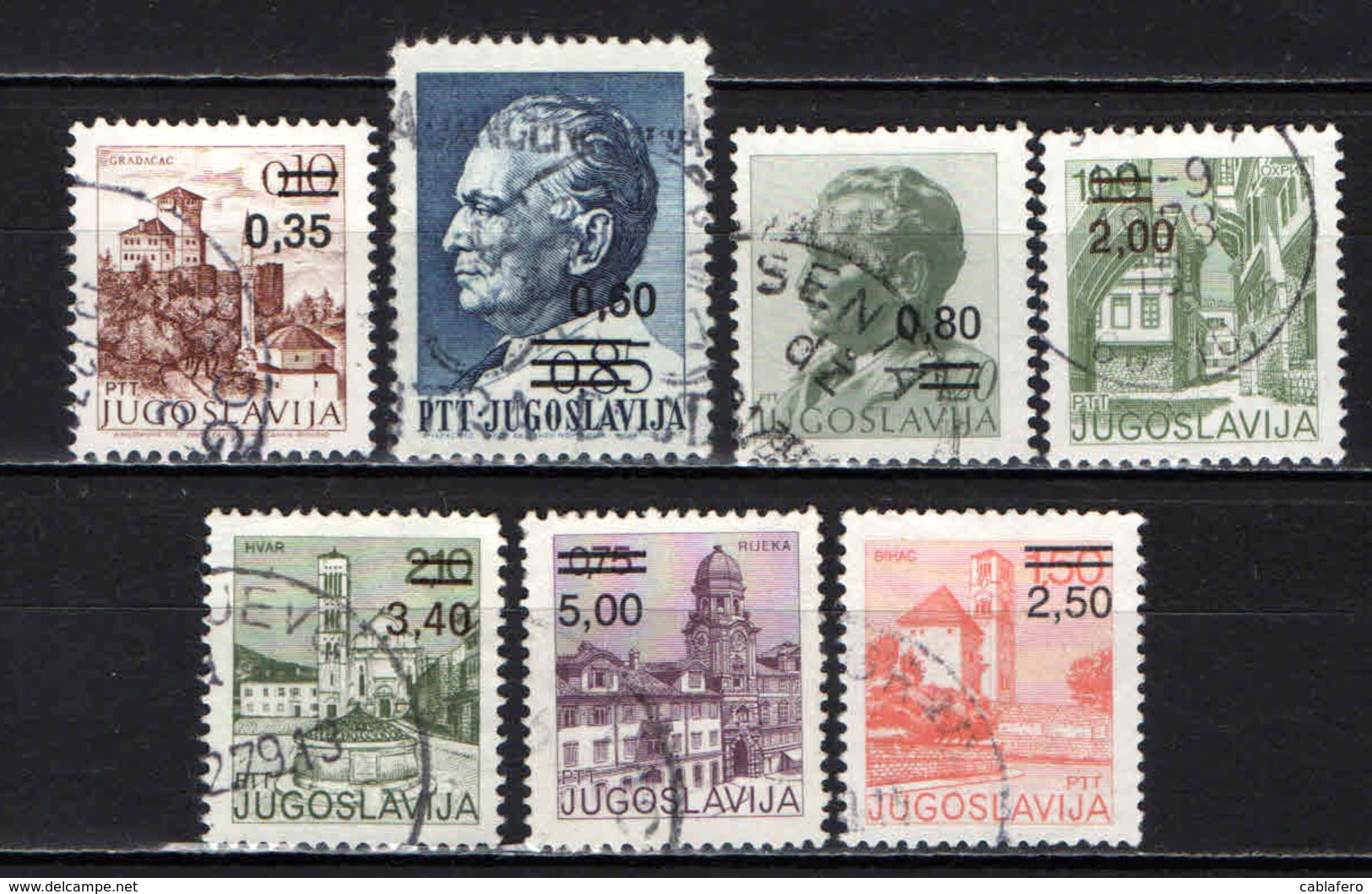 JUGOSLAVIA - 1978 - FRANCOBOLLI CON SOVRASTAMPA - OVERPRINTED - USATI - Usati