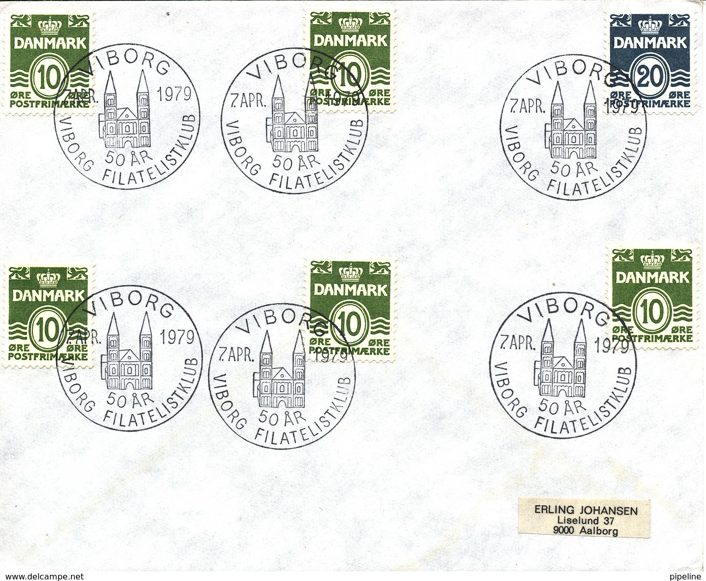 Denmark Cover Viborg Philatelistclub 50th Anniversary 7-4-1979 Nice Special Postmark - Covers & Documents