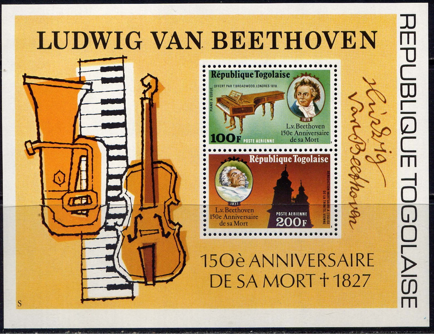 TOGO - BF103** - LUDWIG VAN BEETHOVEN - Togo (1960-...)