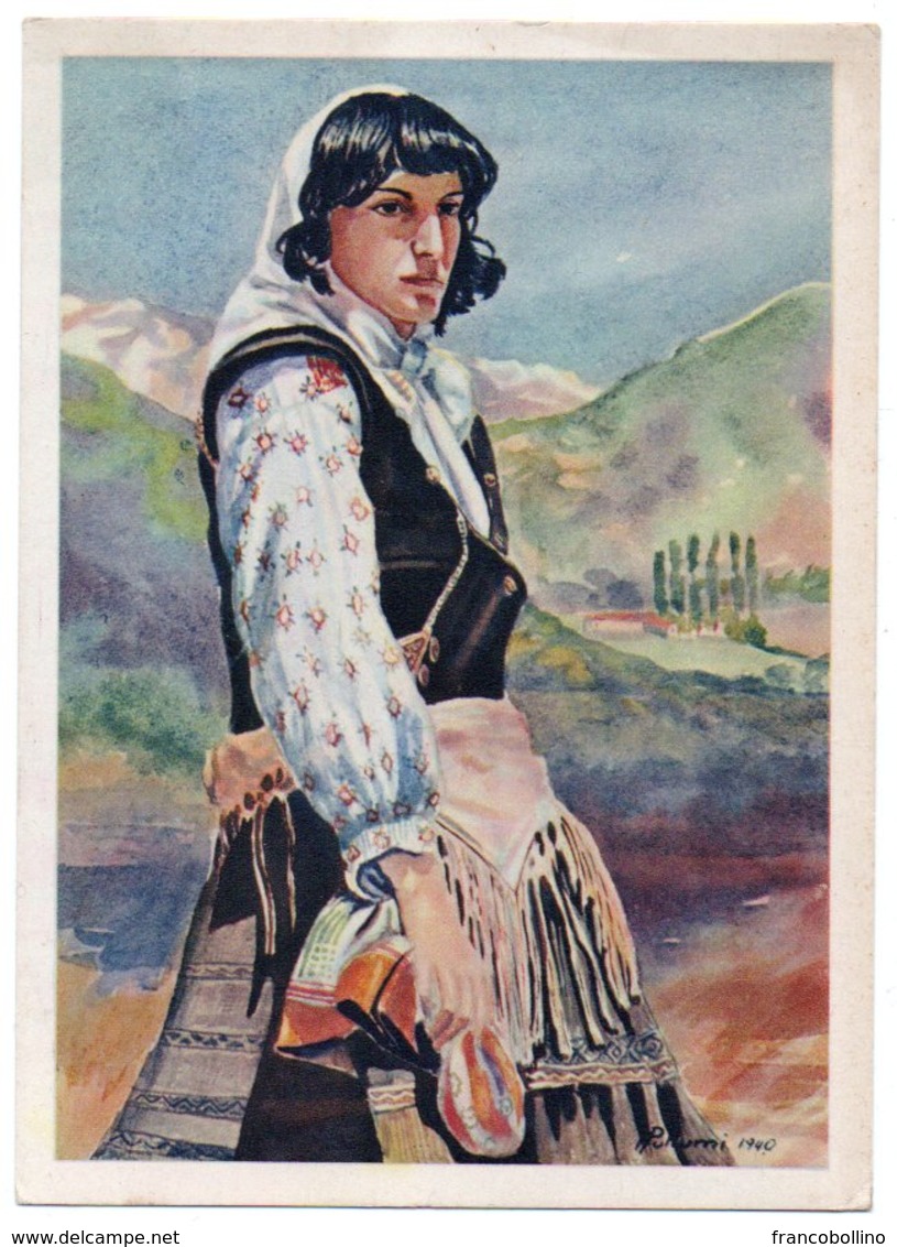 ALBANIE/ALBANIA - SCUTARI/SHKODER COSTUMI DI MONTANARA / COSTUMES / FOLKLORE (ILL. F.PULLUMI-1940) - Albania