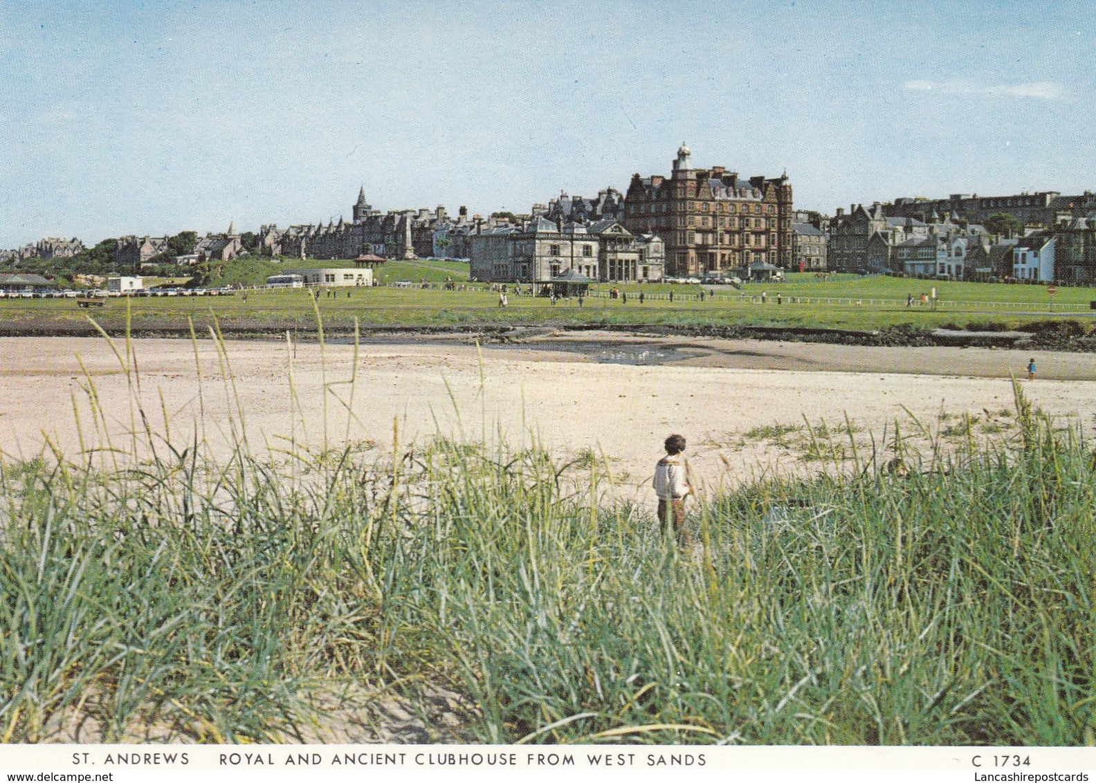 Postcard St Andrews Royal And Ancient Clubhouse From West Sands [ Golf Interest ] My Ref  B23376 - Golf