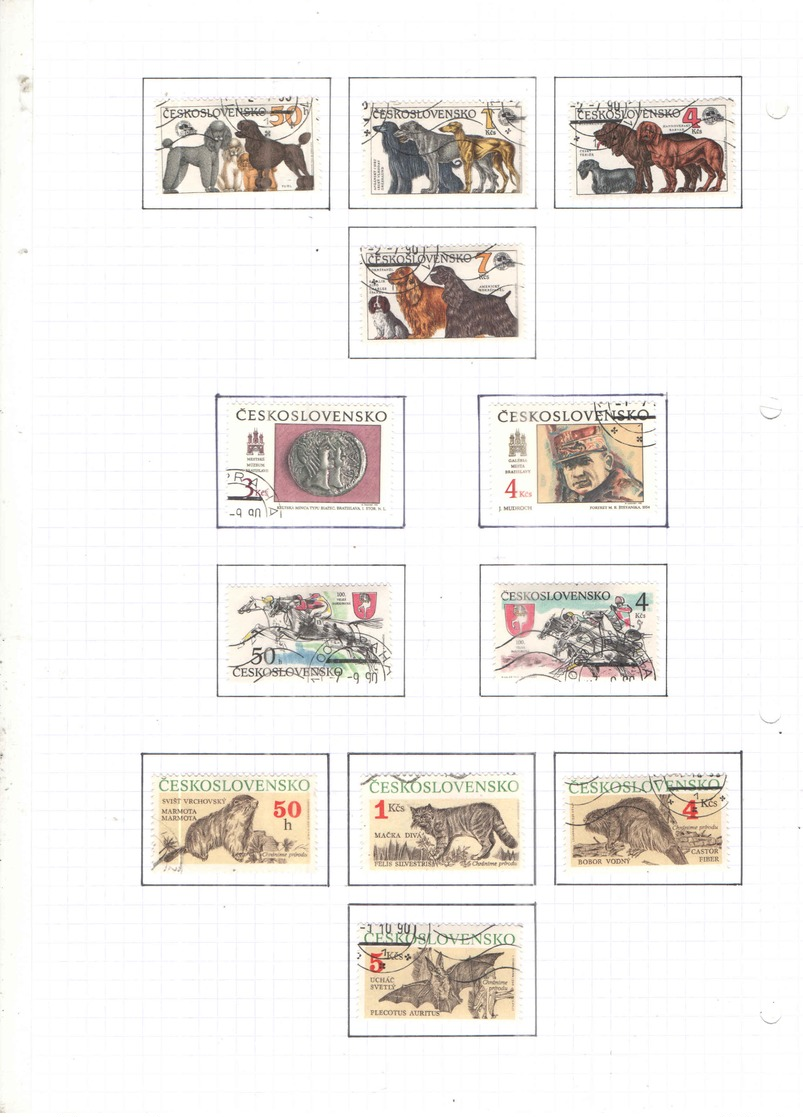 Cecoslovacchia PO 1990 Arte Bratislava  Scott.2800+2801+See Scan On Auto Page; - Used Stamps