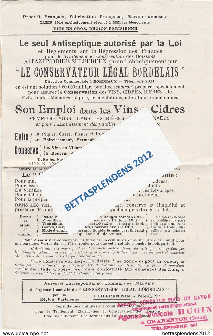 Bande Pour Journaux Avec Timbre Type Blanc YT 108 - Pulicites 3 Feuilles Sur Vins - Agence Vinicole HUGIN à CHARENTON - Journaux