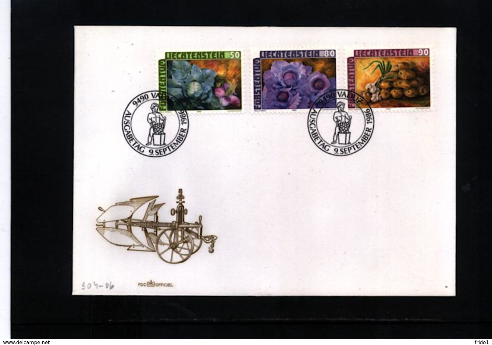 Liechtenstein 1986 Vegetables FDC - Vegetables