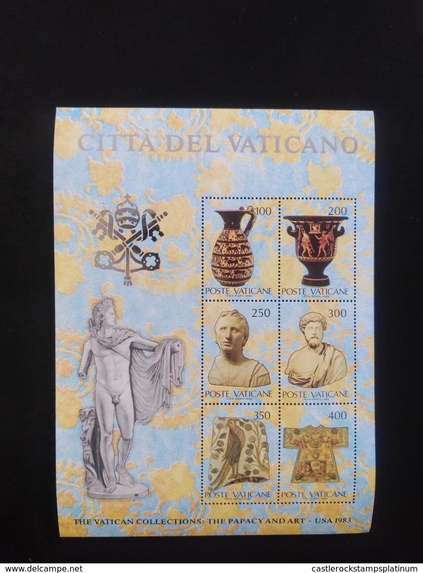 L) 1983 VATICAN, THE PAPACY AND ART, VASES, SCULPTURE , MNH - Other & Unclassified