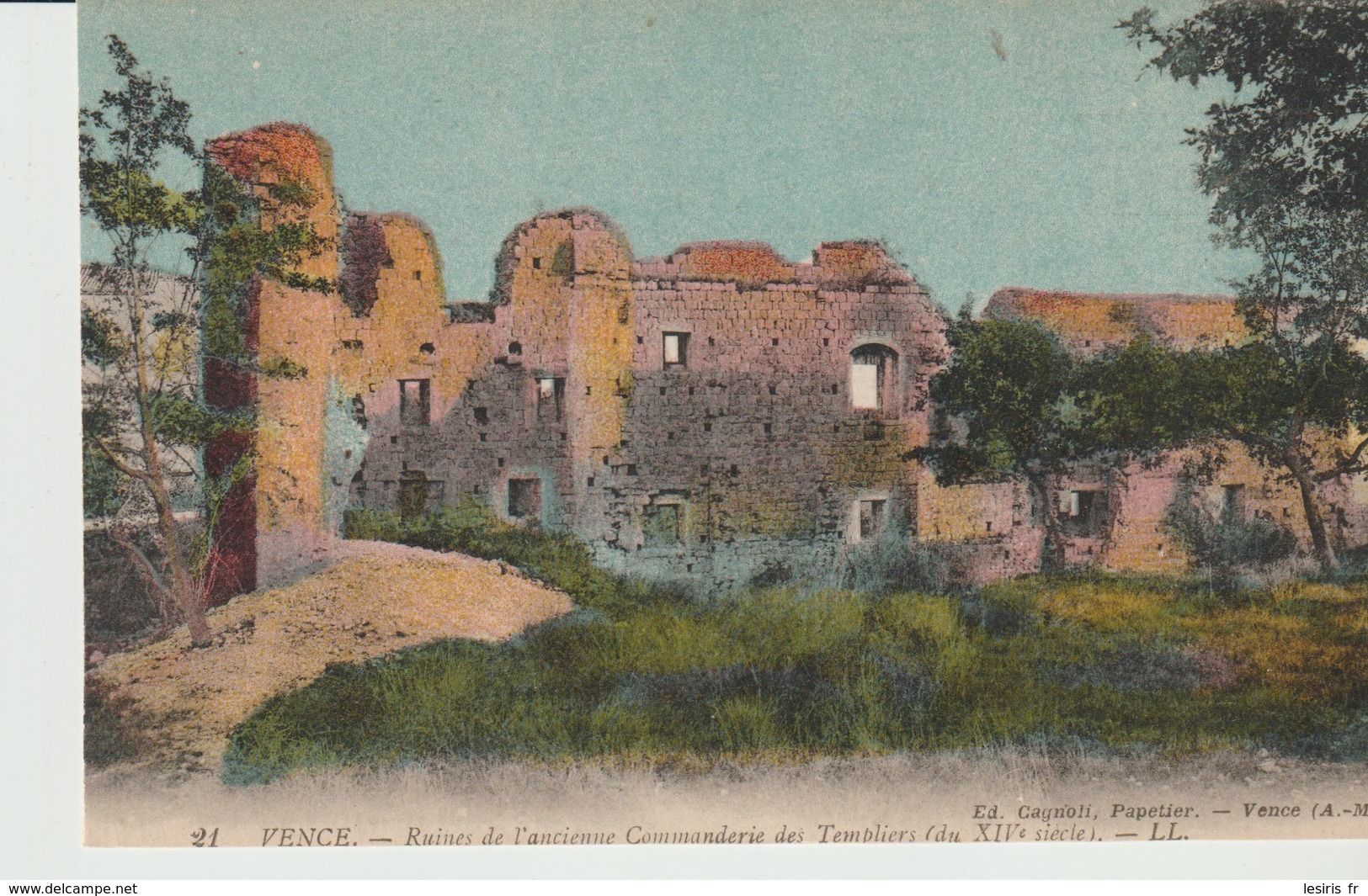 C. P. -  VENCE - RUINES DE L'ANCIENNE COMMANDERIE DES TEMPLIERS - 21 -LEVY - CAGNOLI - Vence