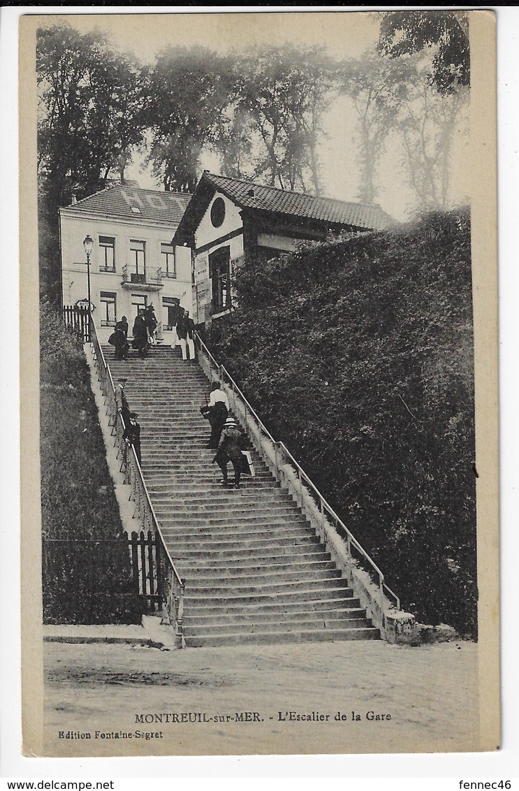 62 - MONTREUIL Sur MER - L'Escalier De La Gare - Animée (T148) - Montreuil