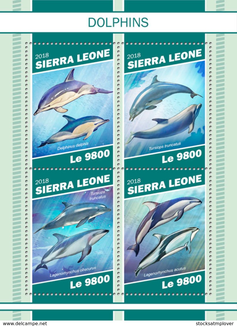 Sierra  Leone  2018  Fauna  Dolphins  S201901 - Sierra Leone (1961-...)