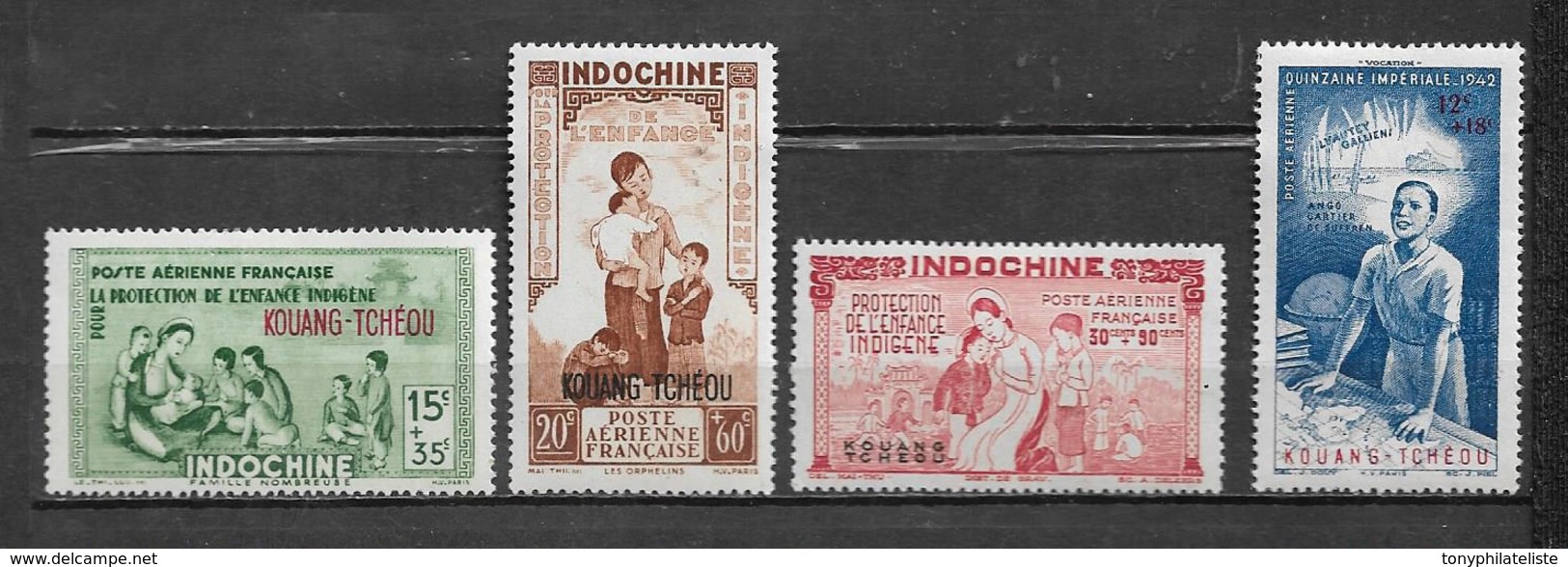 PA Du Kouang Tchéou  De 1942  N°1 A 4 Neufs * Belle Gomme - Unused Stamps