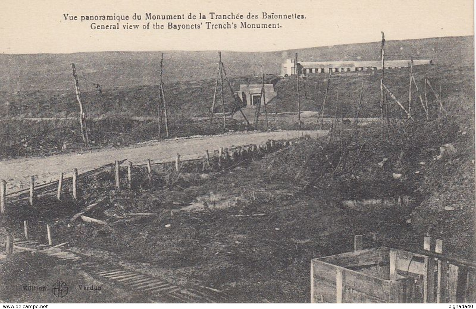 Cp , MILITARIA , Vue Panoramique Du Monument De La Tranchée Des Baïonnettes - War 1914-18