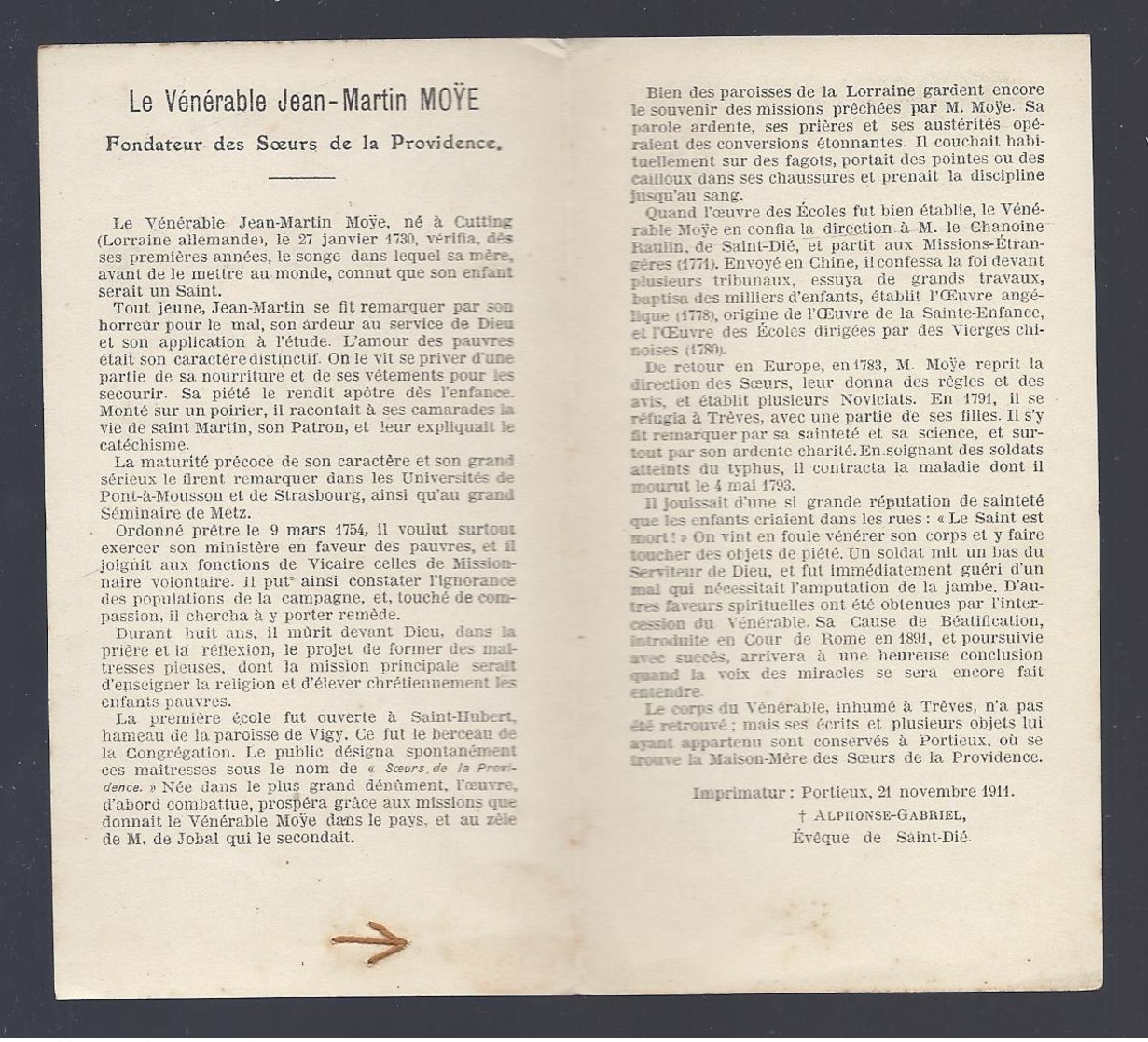 RELIQUIA RELIC RELIQUARY RELIKWIE 1892 LE VENERABLE JEAN-MARTIN MOYE MISSIONNAIRE APOSTOLIQUE FONDATEUR DES SOEURS DE LA - Religion & Esotérisme