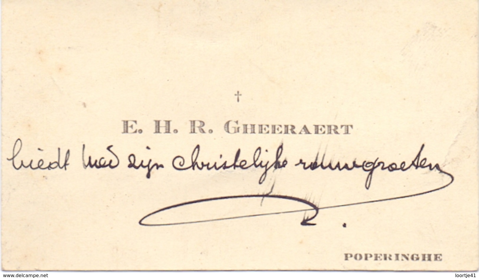 Visitekaartje - Carte Visite - Priester  E.H. R. Gheeraert - Poperinge - Cartes De Visite