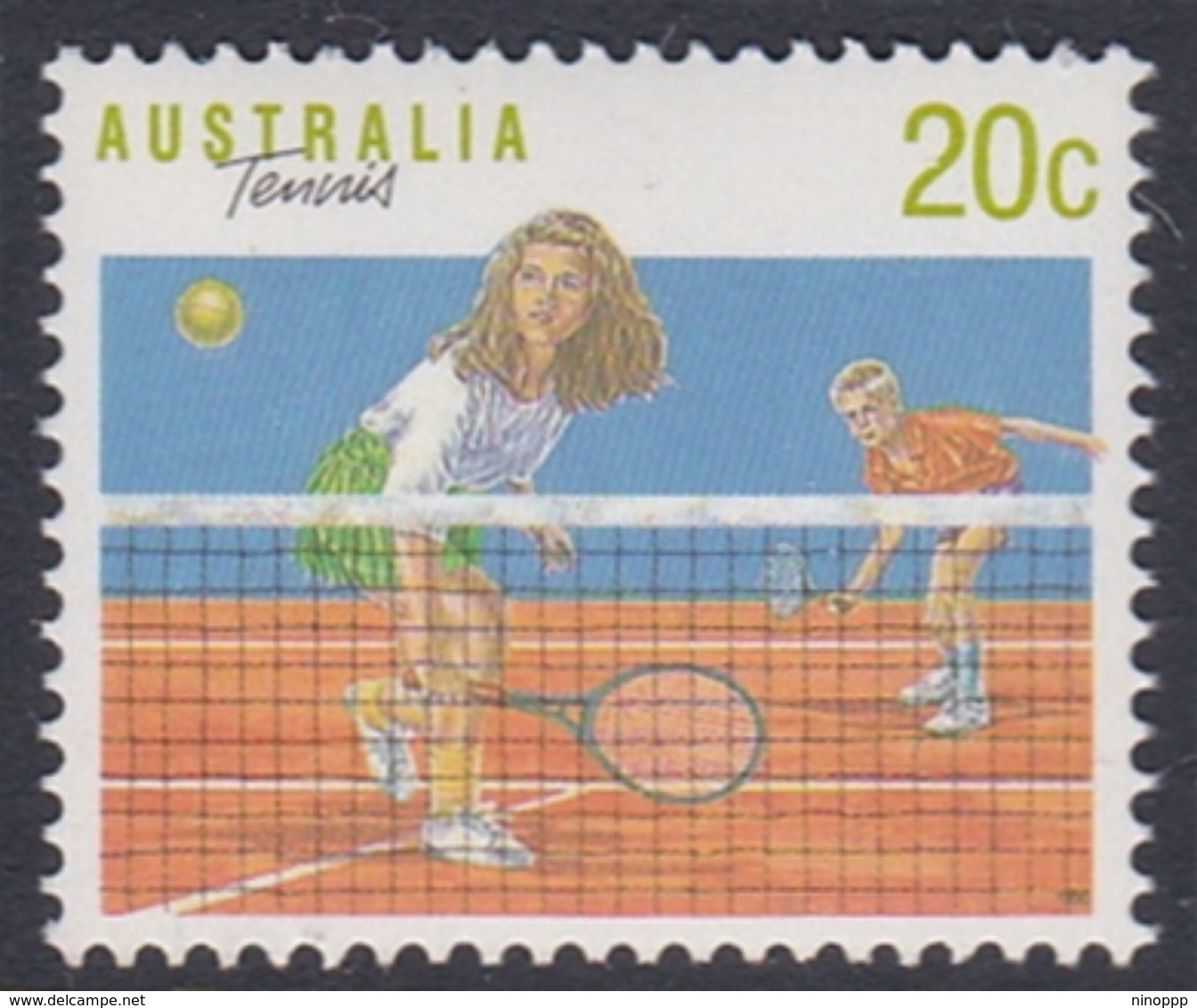 Australia ASC 1229b 1990 Sports 20c Tennis Perf 14 X 14.5, Mint Never Hinged - Probe- Und Nachdrucke