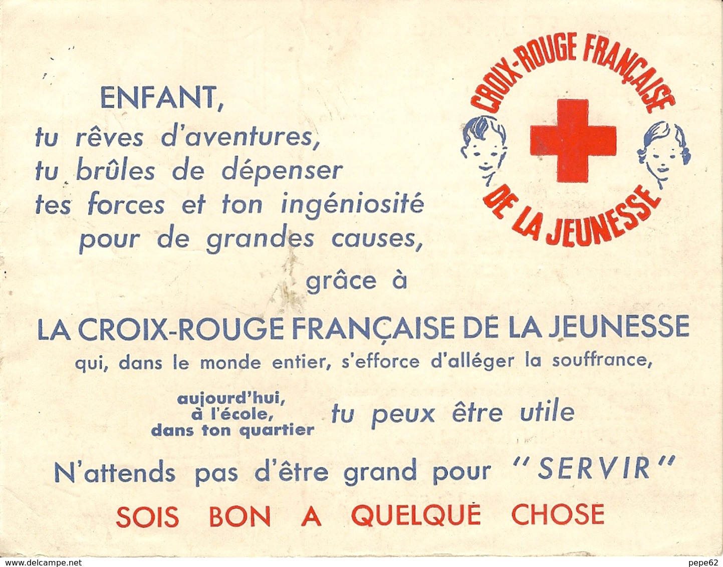 Croix Rouge Francaise De La Jeunesse-publicité D'adhesion-28 Rue De Lille La Bassée - Publicités