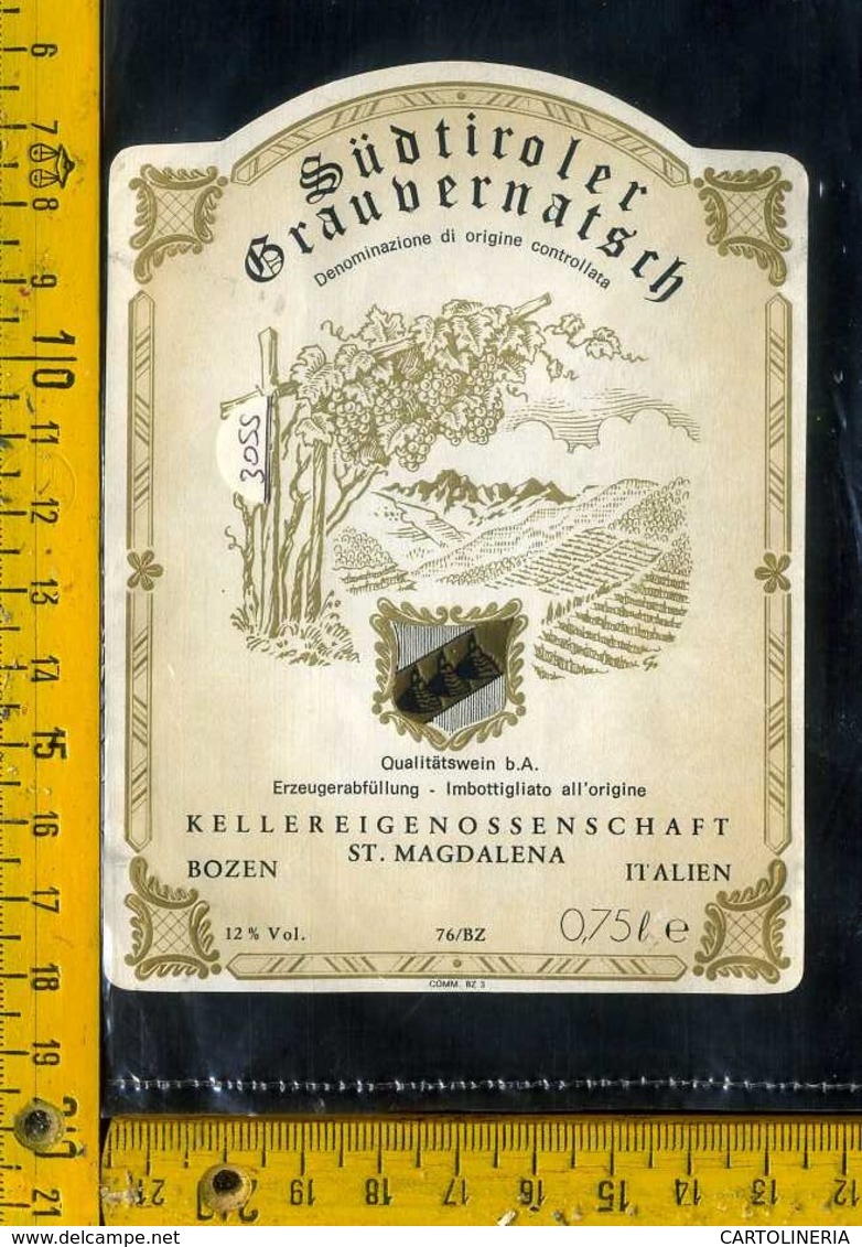 Etichetta Vino Liquore Sudtiroler Graubernatsch St. Magdalena - BZ - Altri & Non Classificati