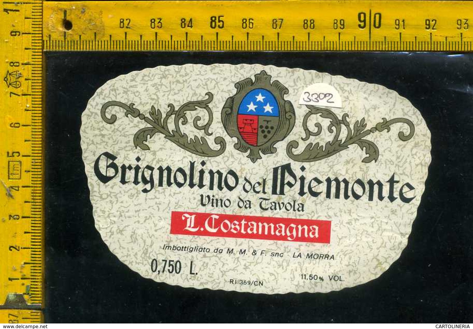 Etichetta Vino Liquore Grignolino Del Piemonte L. Costamagna - La Morra CN - Altri & Non Classificati