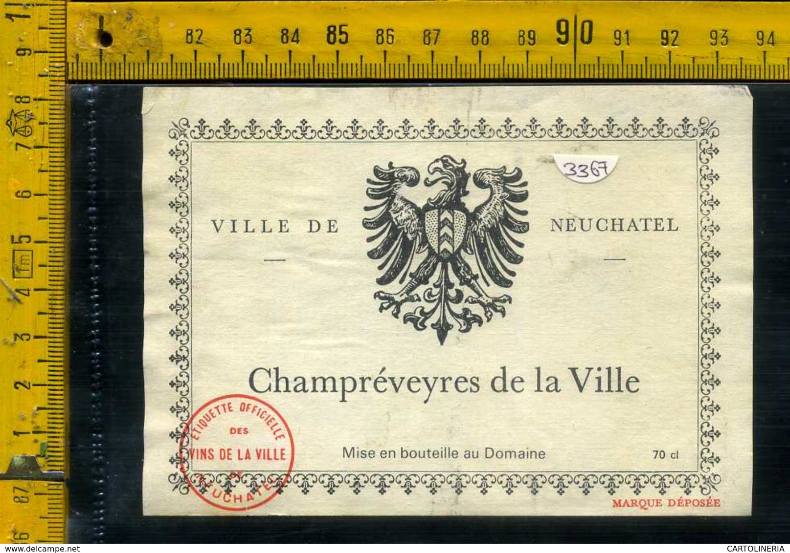 Etichetta Vino Liquore Champrèveyres De La Villa - Francia - Altri & Non Classificati