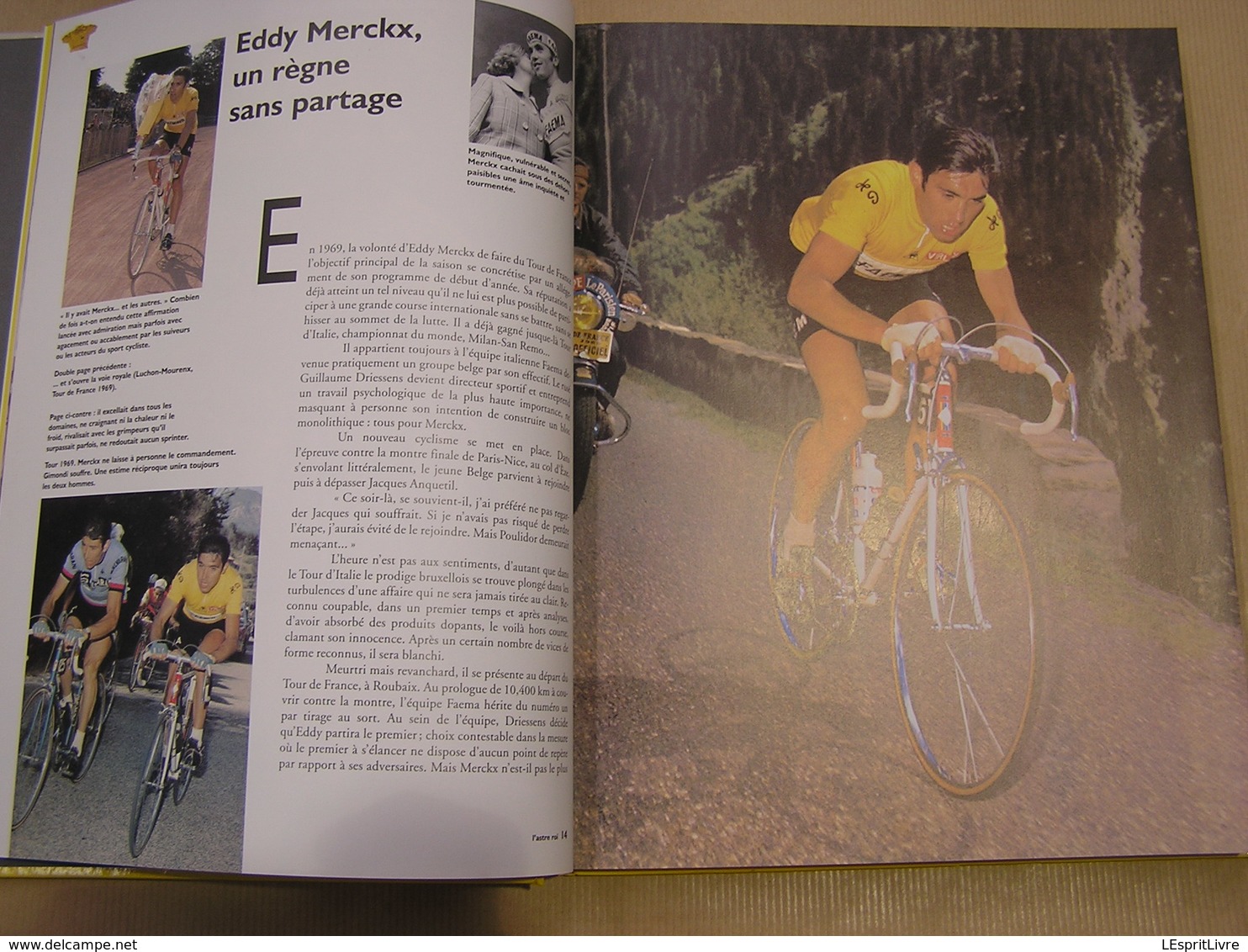 MAILLOT JAUNE J P Ollivier CYCLISME Course Cycliste Classique Tour de France Coureur Vélo Palmarès Coppi Merckx Bobet