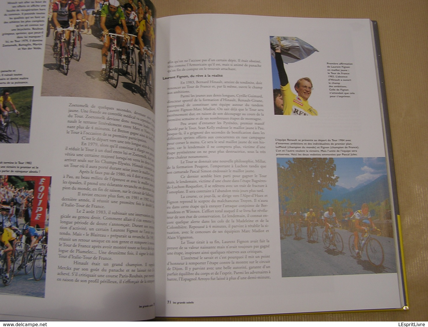 MAILLOT JAUNE J P Ollivier CYCLISME Course Cycliste Classique Tour de France Coureur Vélo Palmarès Coppi Merckx Bobet