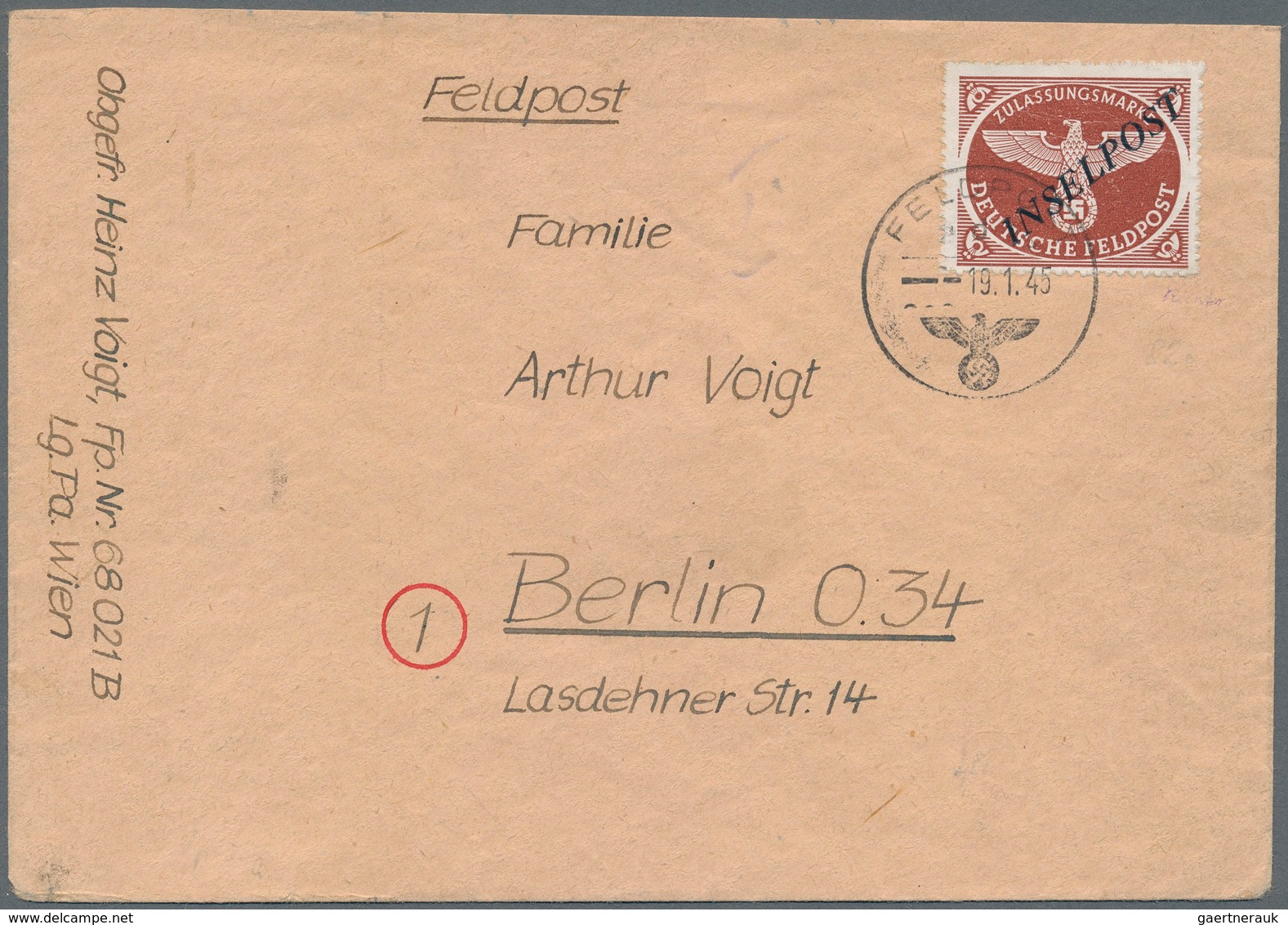 Feldpostmarken: 1944, Insel-Ausgabe Agramer-Aufdruck, Mit Diagonalem Aufdruck "INSELPOST" In SCHWARZ - Sonstige & Ohne Zuordnung