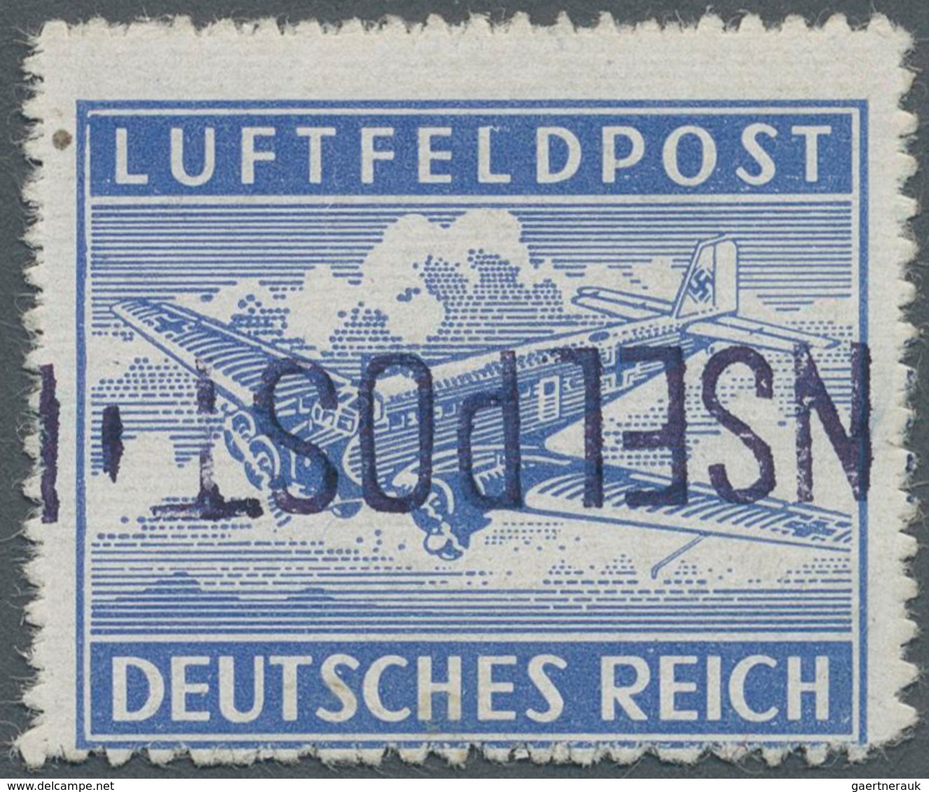 Feldpostmarken: 1944, Insel Leros: Inselpost-Zulassungsmarke, Durchstochen, Mit KOPFSTEHENDEM, Nach - Sonstige & Ohne Zuordnung