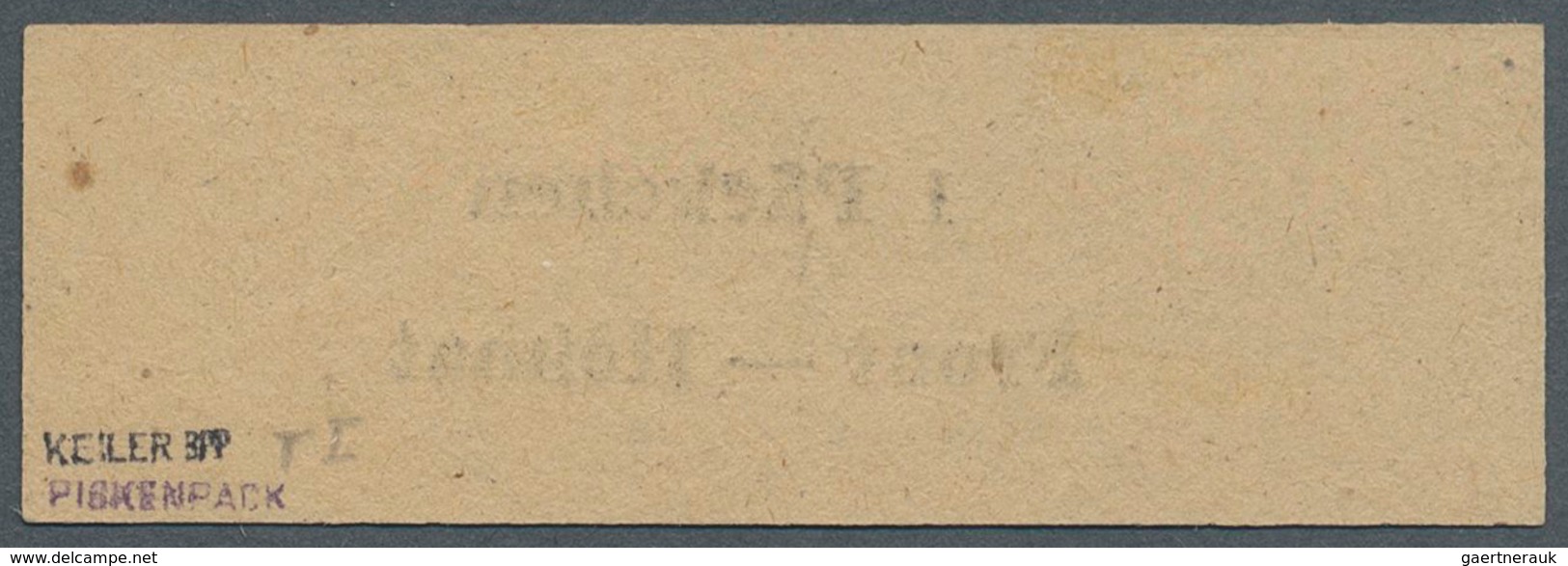 Feldpostmarken: 1943, Kuban Zulassungsmarke "1 Päckchen / Front - Heimat", Type I, Ungebraucht, Wie - Sonstige & Ohne Zuordnung