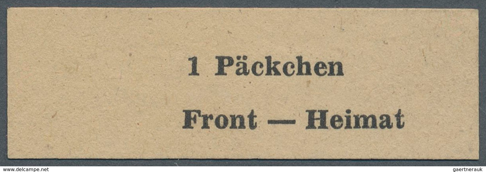 Feldpostmarken: 1943, Kuban Zulassungsmarke "1 Päckchen / Front - Heimat", Type II (Zeilen Linksbünd - Sonstige & Ohne Zuordnung