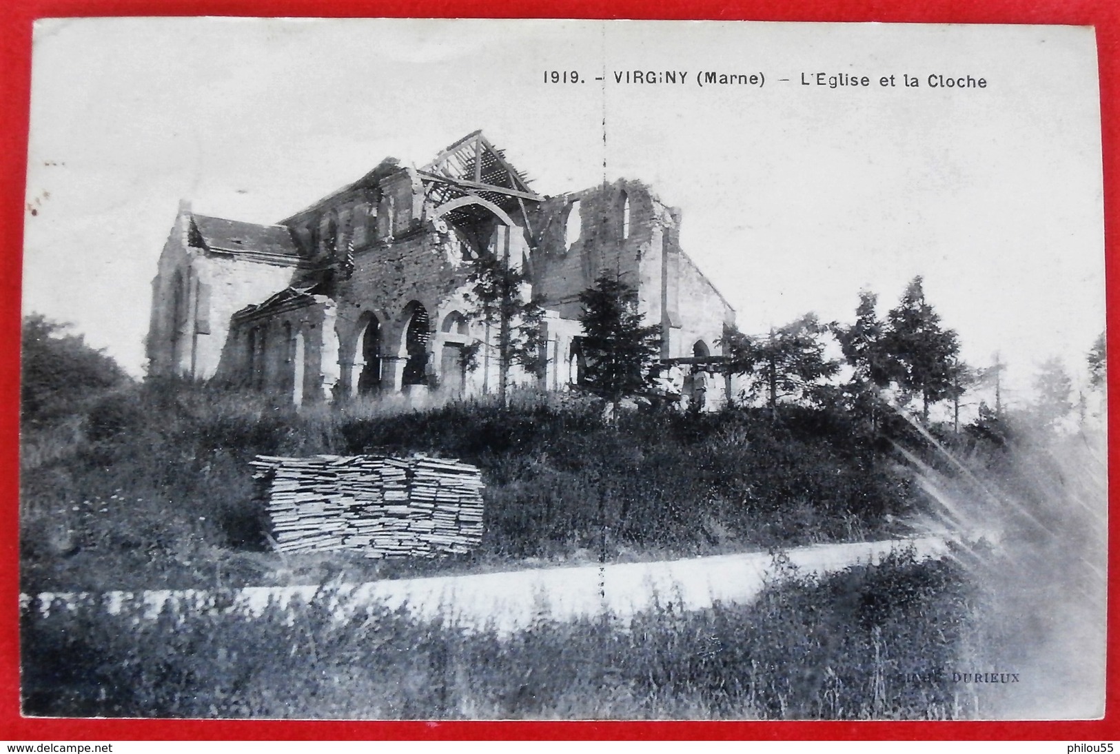 Cpa 51 VIRGINY  L'Eglise Et La Cloche   Pas Courant - Sonstige & Ohne Zuordnung