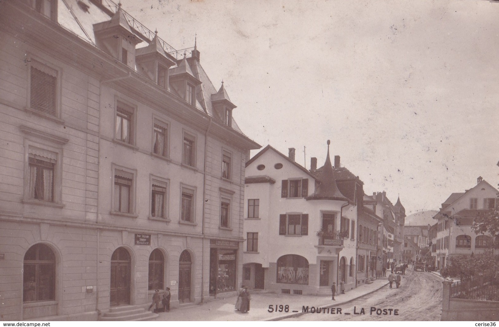 Photo Carte De Moutier La Poste Circulée En 1918 Avec Cachet Militaire Voir Verso - Moutier