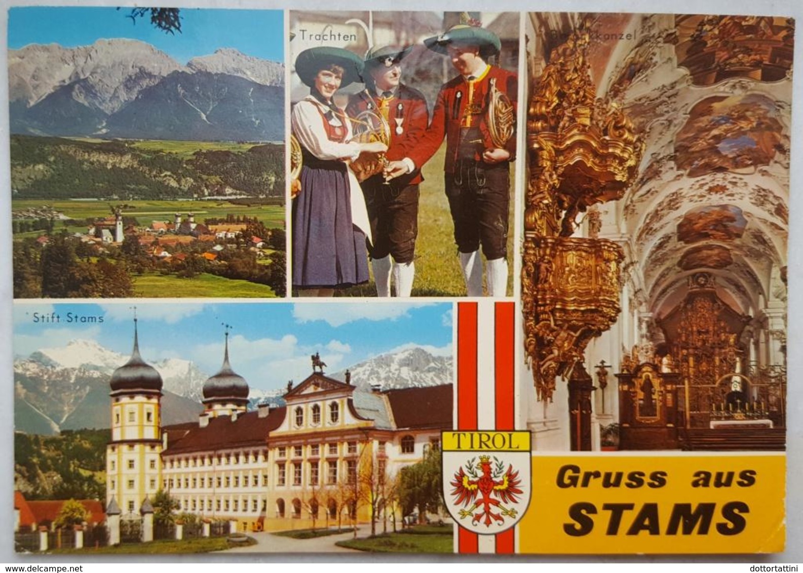 Gruss Aus STAMS (Tirol) - Multiview - Stift, Trachten, Kirche  - Vg A2 - Stams