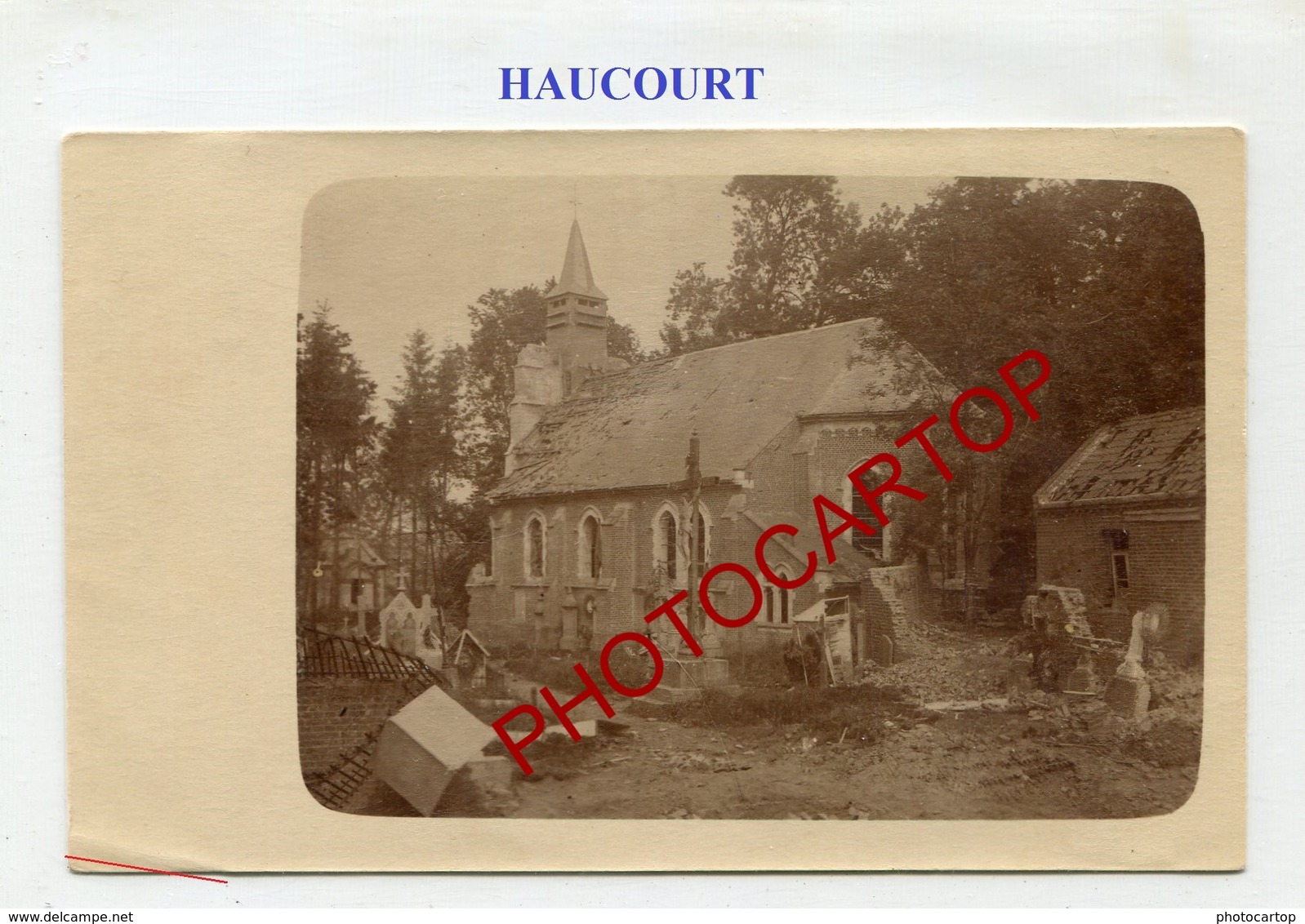 HAUCOURT-Juin 1917-CARTE PHOTO Allemande-Guerre 14-18-1WK-France-62-Militaria- - Autres & Non Classés