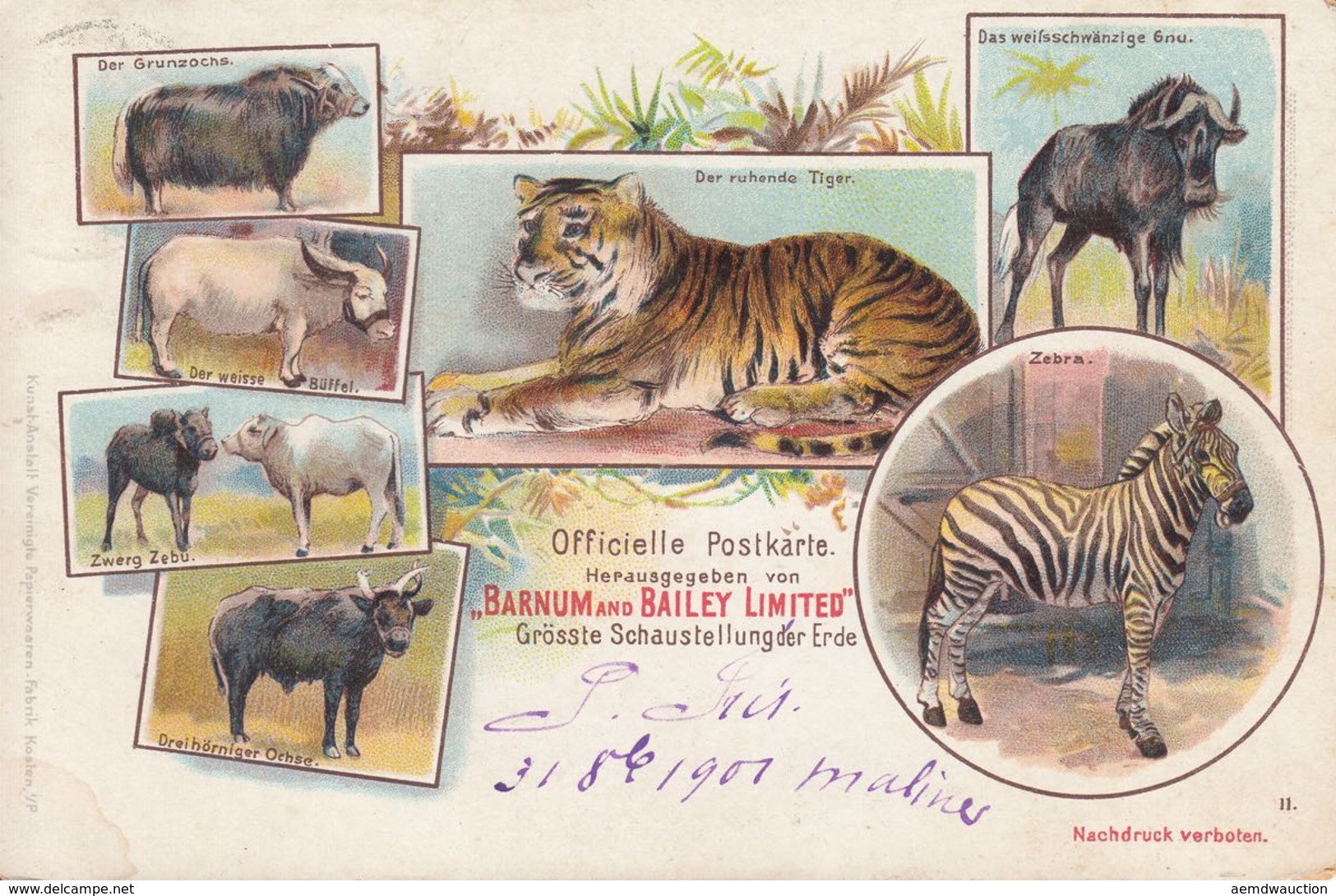 CIRQUE. Barnum And Bailey Limited. 4 Cartes Postales En - Sonstige & Ohne Zuordnung