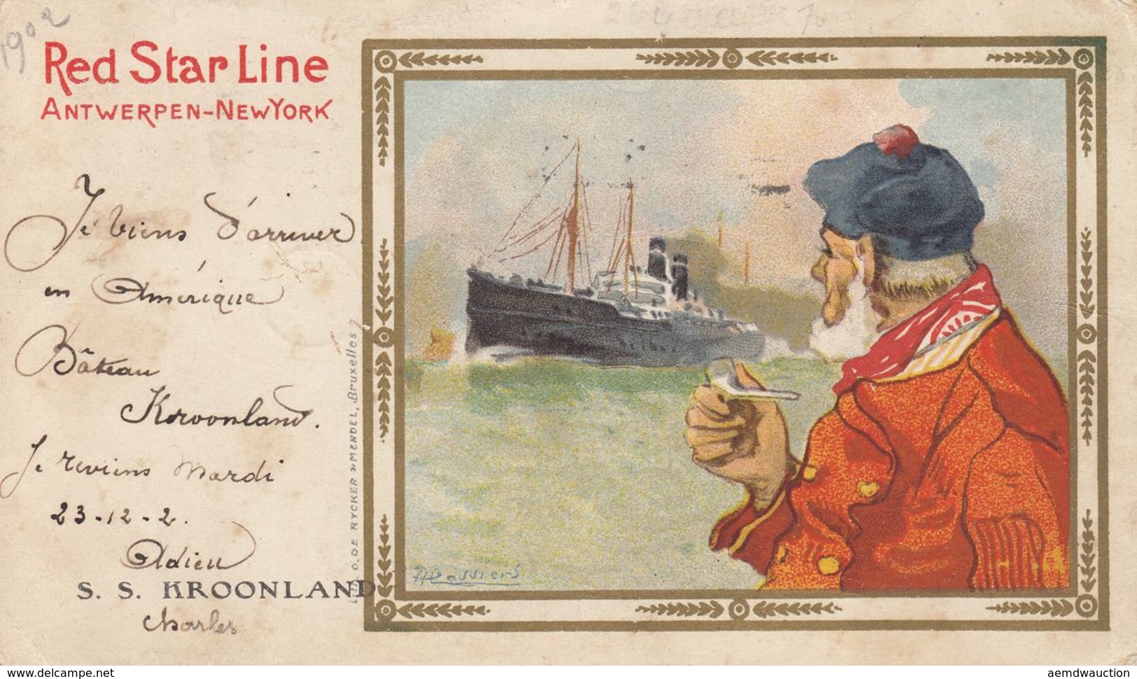 [RED STAR LINE] Henri CASSIERS - Red Star Line. Ensembl - Sonstige & Ohne Zuordnung