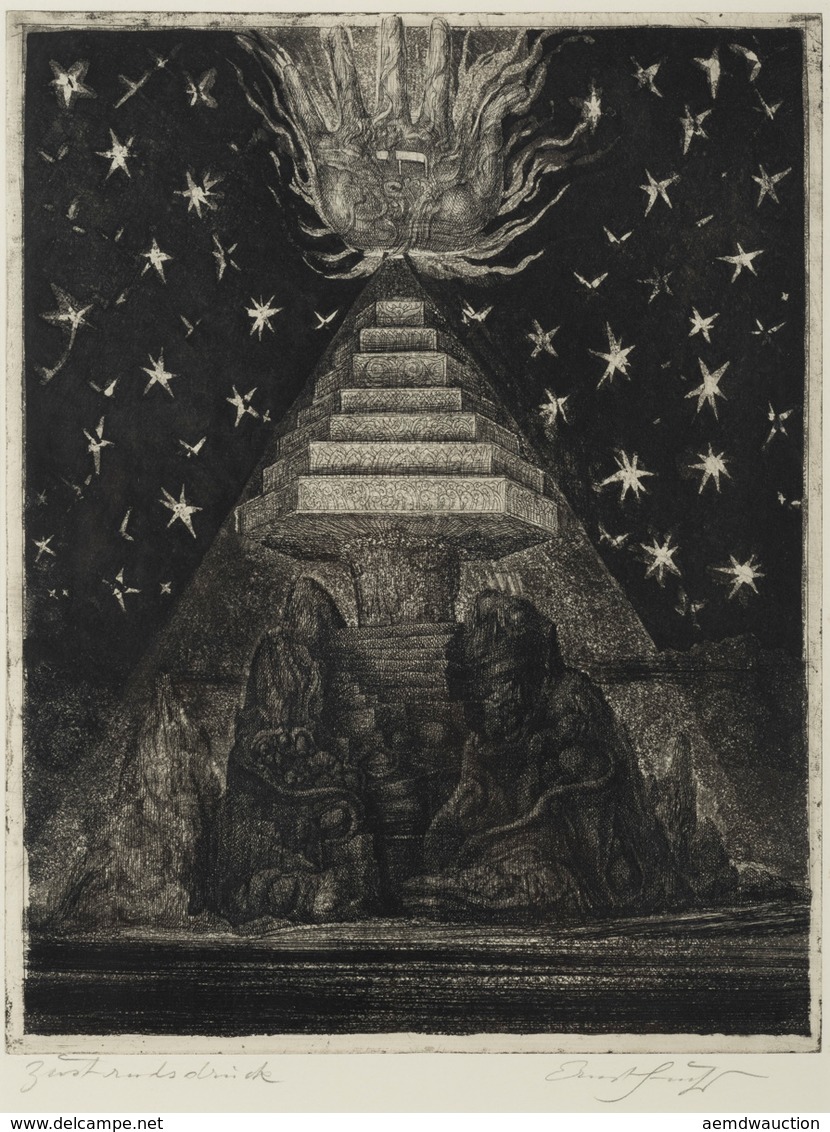 Ernst FUCHS (1930-2015) - Die Botschaft An Israel. - Stiche & Gravuren