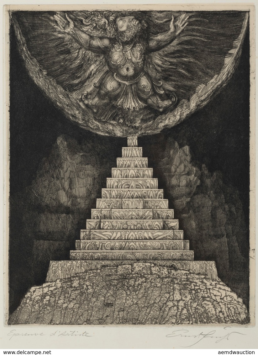 Ernst FUCHS (1930-2015) - Die Glorie Israels. - Estampes & Gravures