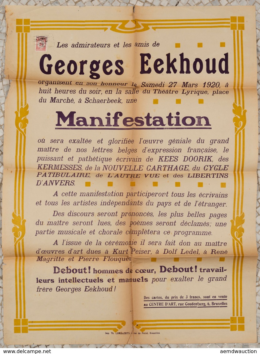 Georges EEKHOUD - Les Admirateurs Et Les Amis De George - Unclassified