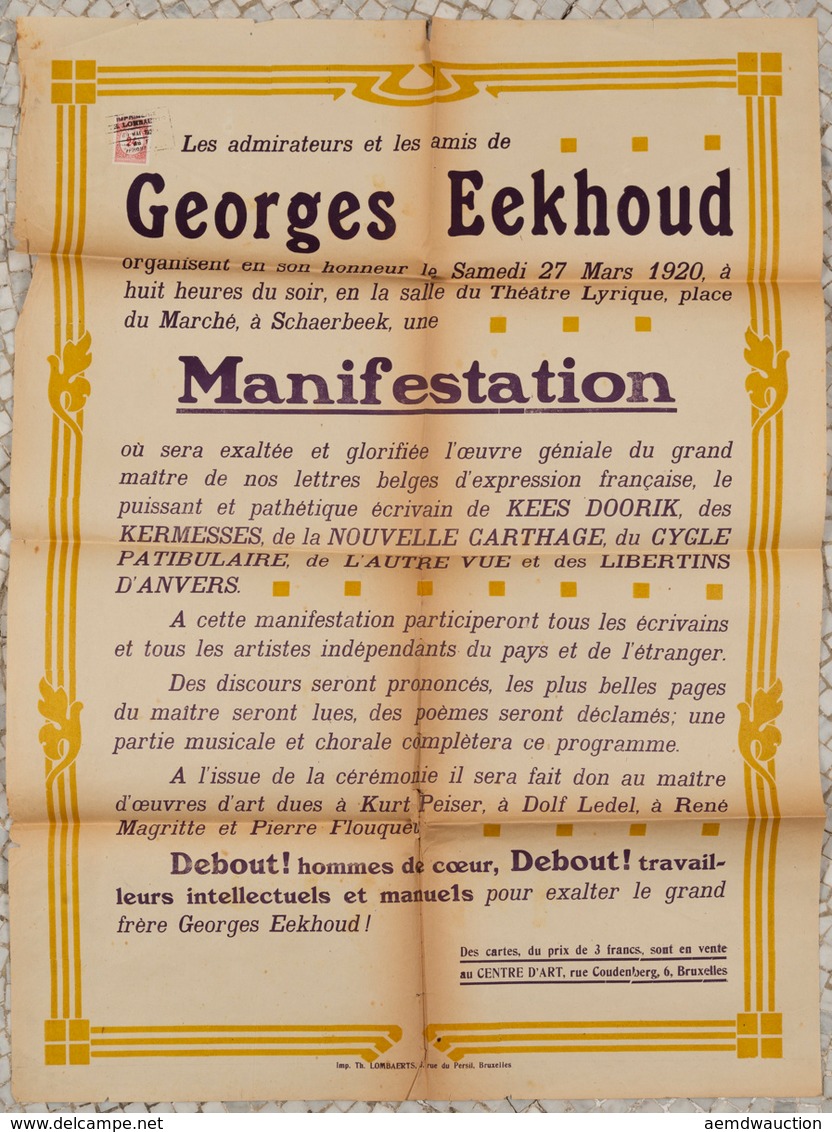 Georges EEKHOUD - Les Admirateurs Et Les Amis De George - Ohne Zuordnung