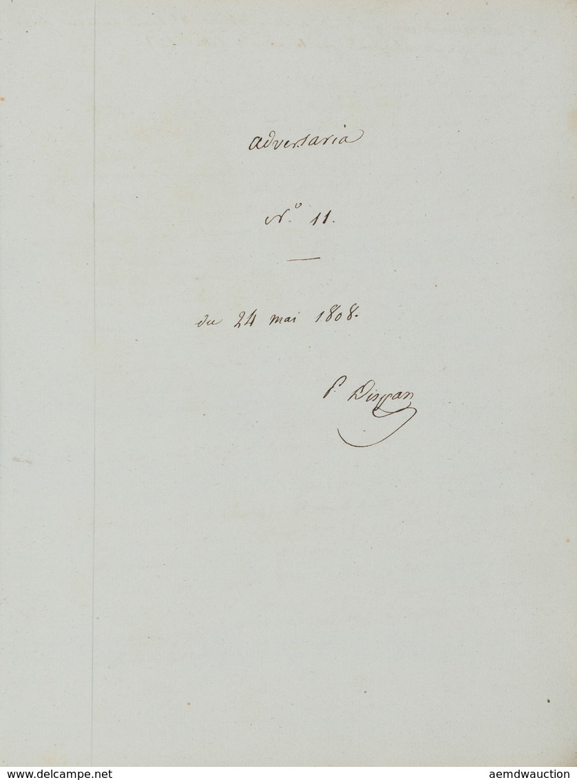 Pierre (?) DISPAN - «Adversaria N° 11. Du 24 Mai 1808.» - Manuskripte