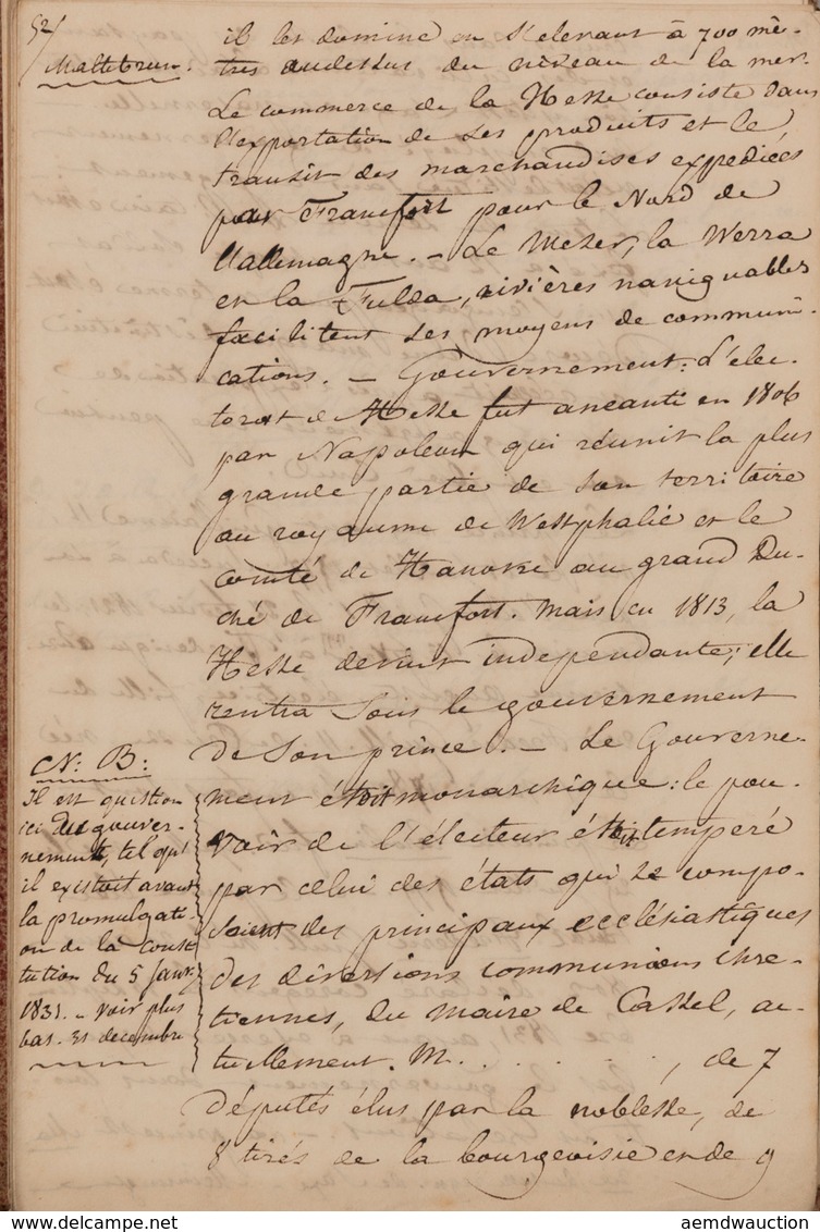 [MANUSCRIT] JOURNAL DE VOYAGE [de Belgique En Allemagne]. - Manuskripte