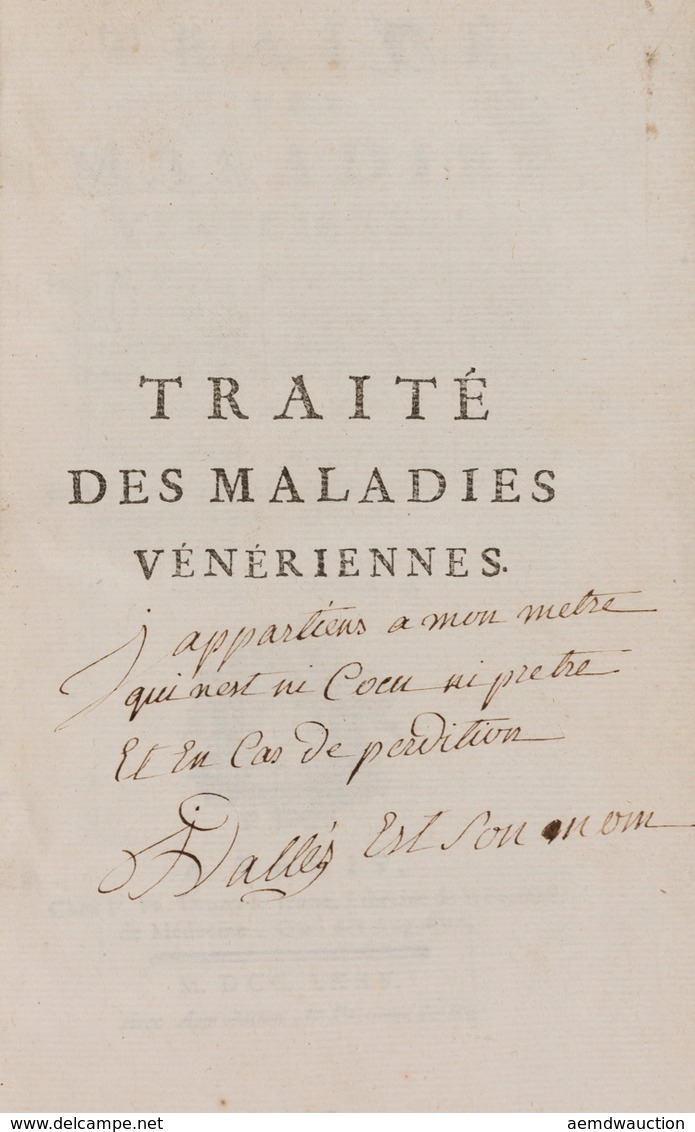 Pierre FABRE - Traité Des Maladies Vénériennes. Troisiè - Sonstige & Ohne Zuordnung