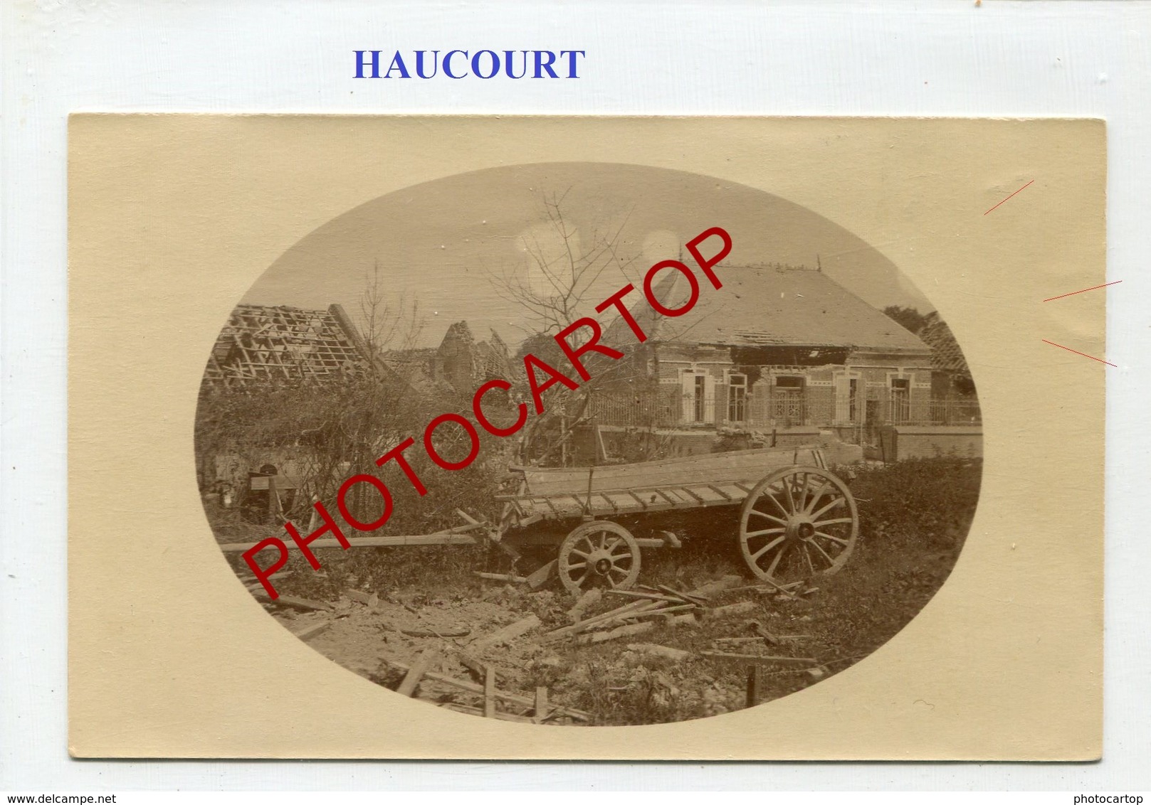 HAUCOURT-Juin 1917-CARTE PHOTO Allemande-Guerre 14-18-1WK-France-62-Militaria- - Autres & Non Classés