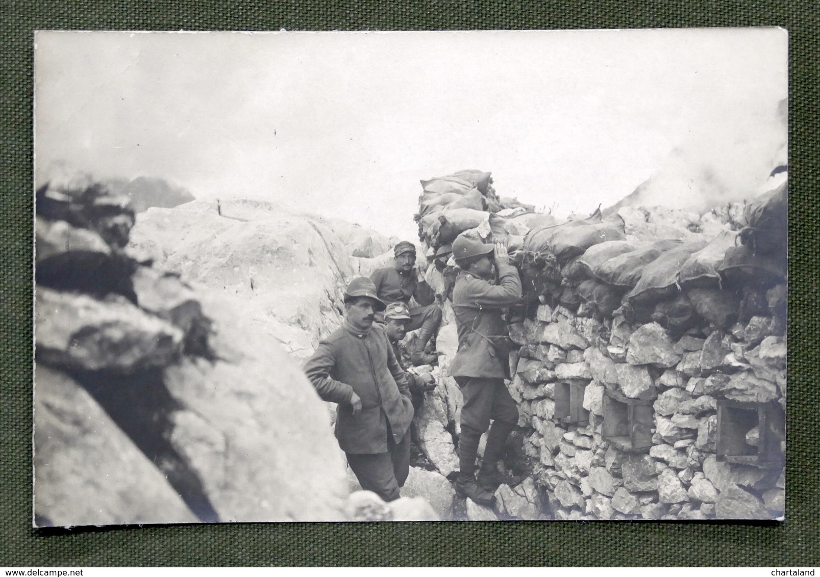 Militaria Fotografie - Fotocartolina D'epoca - WWI - Trincea Alpini - Autres & Non Classés