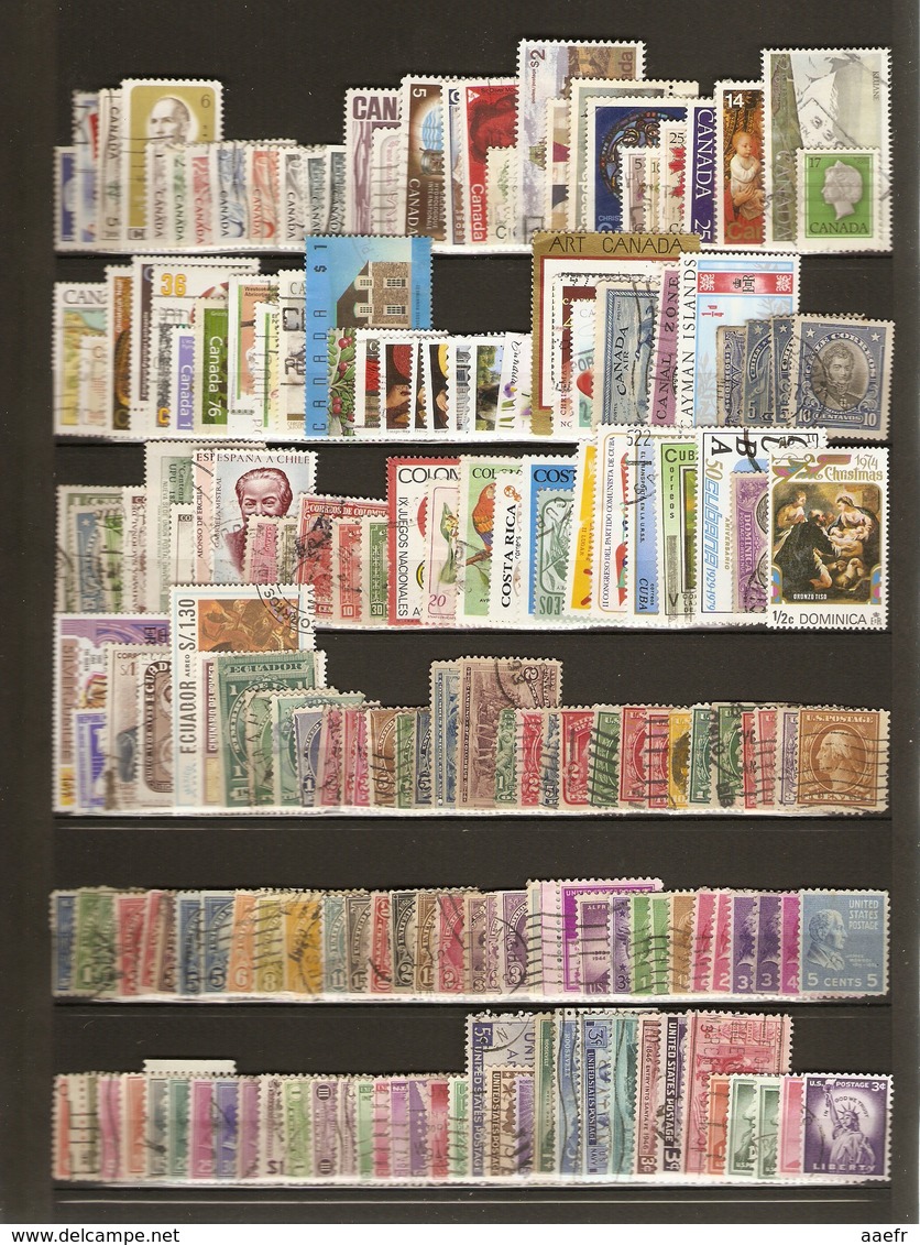 Monde - 5000 timbres différents - 168 pays, toutes époques, tous formats