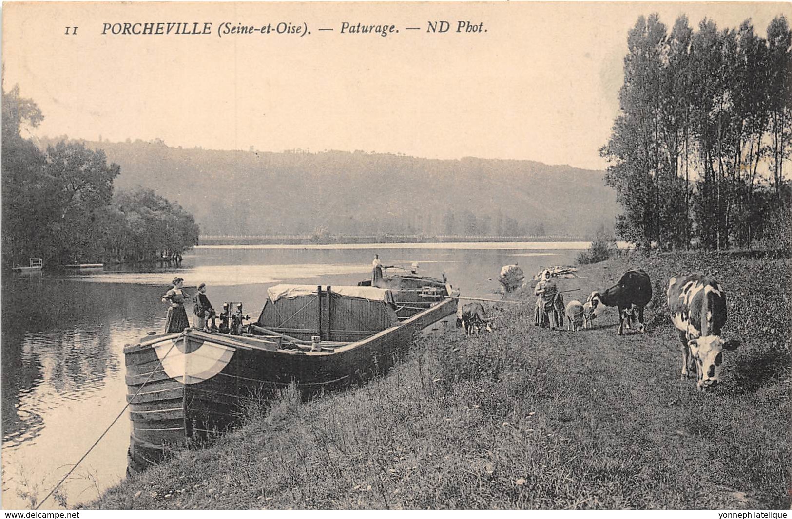 78 - Les Yvelines / 782931 - Porcheville - Pâturage - Péniche - Other & Unclassified