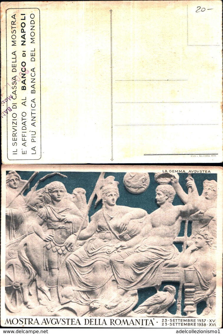 91457) Cartolina DELLA MOSTRA AUGUSTEA DELLA ROMANITà 23-9-1937-NUOVA-LA GEMMA AUGUSTEA - Esposizioni