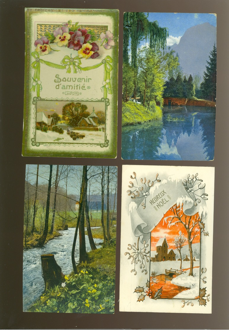 Beau lot de 60 cartes postales de fantaisie paysages paysage Mooi lot van 60 postkaarten fantasie landschappen landschap